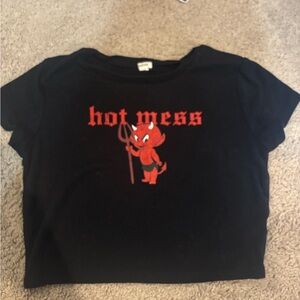 Garage Black and Red Short Sleeve Tee